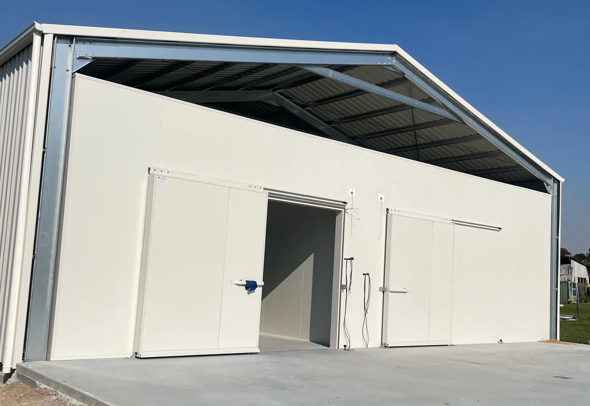 Climate controlled growing shed built with insulated panels