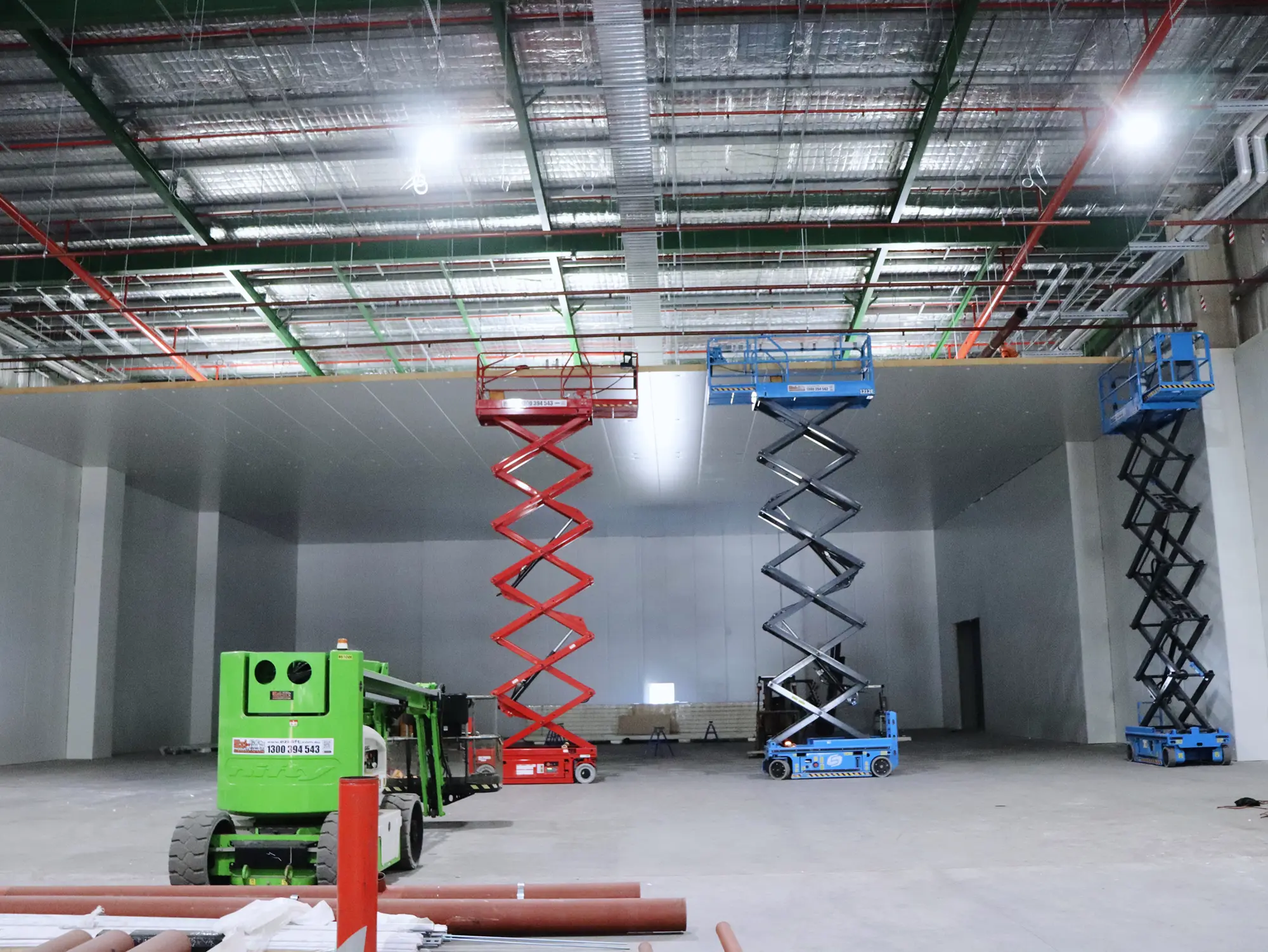 Insulated wall panels being set at the Sydney Markets cold storage project