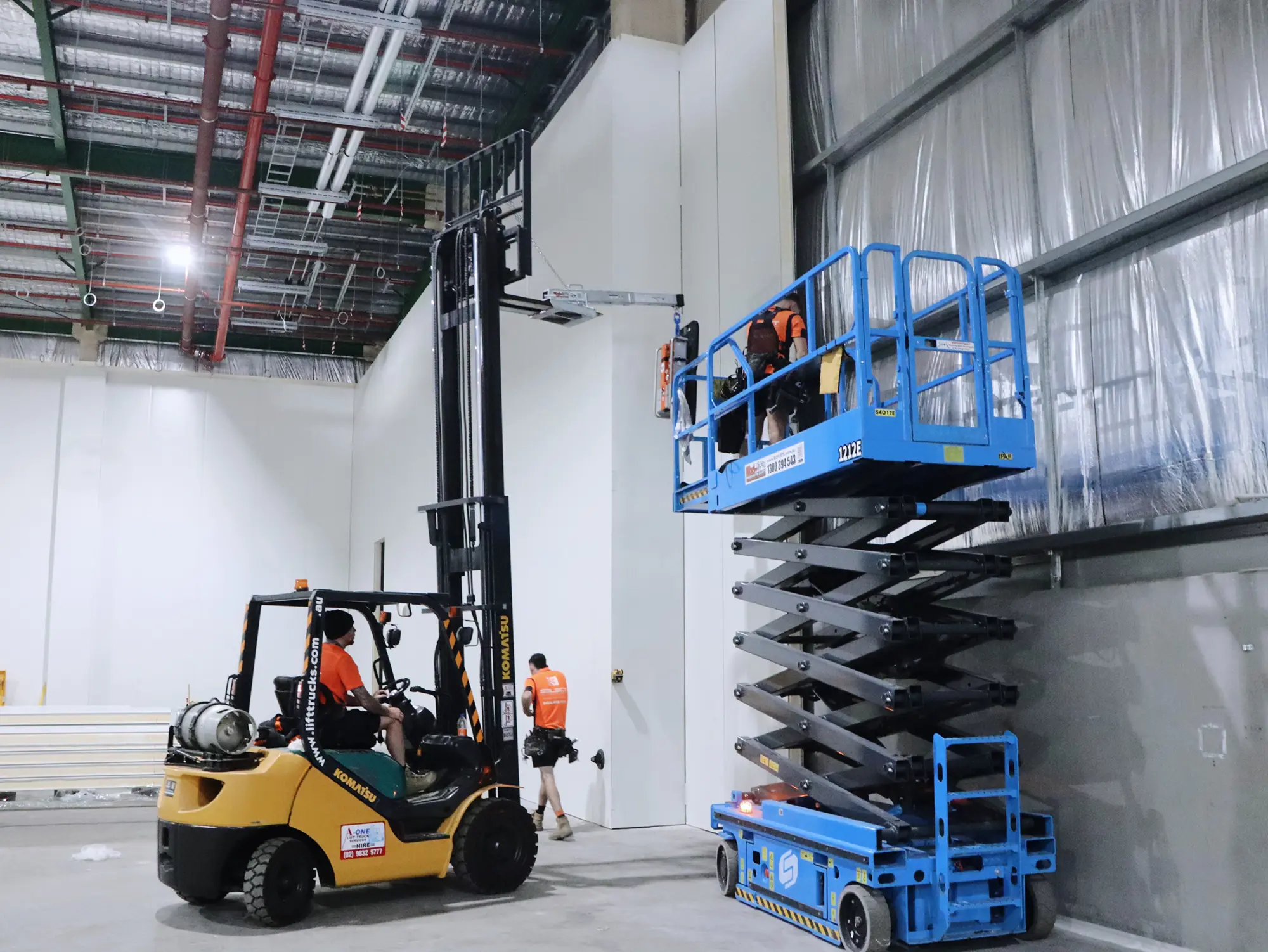 Panel joints and trims detailed on the Homebush coolroom build